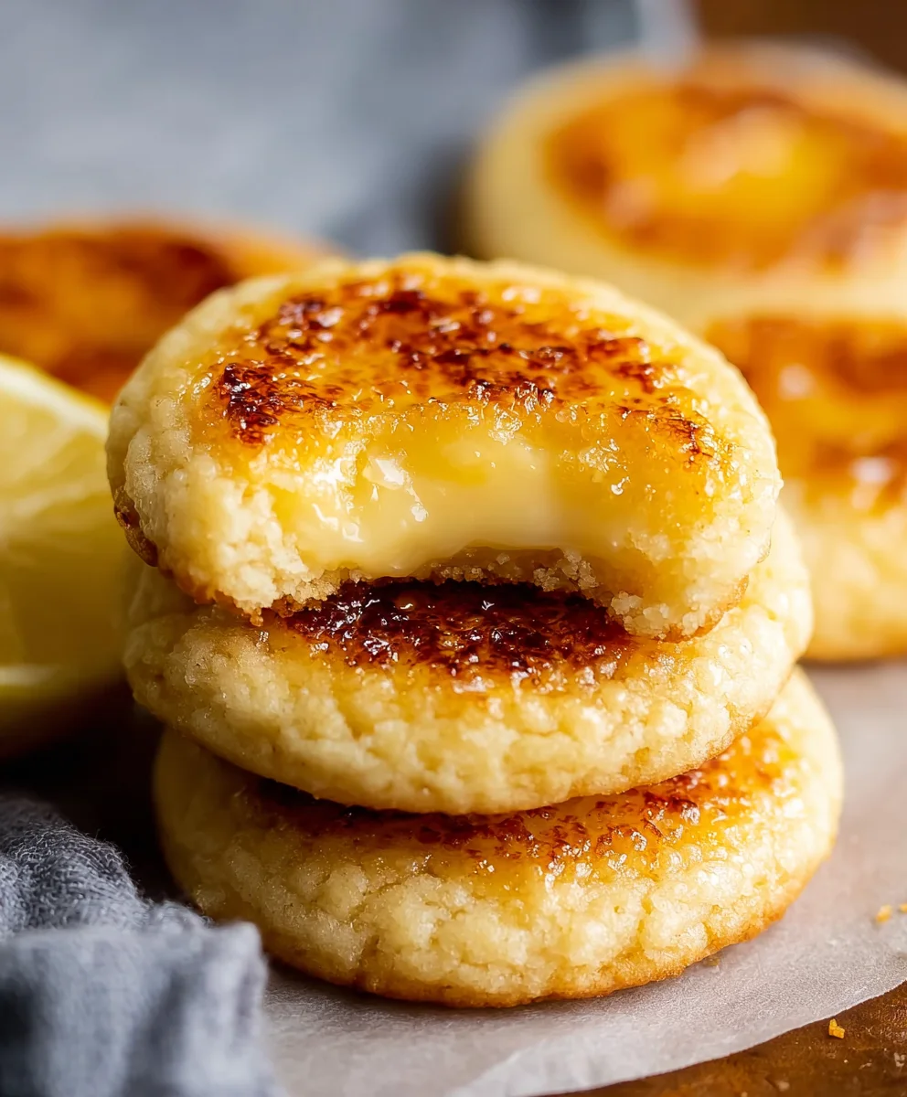 Lemon Crème Brûlée Cookies-Sweet Dessert Treat