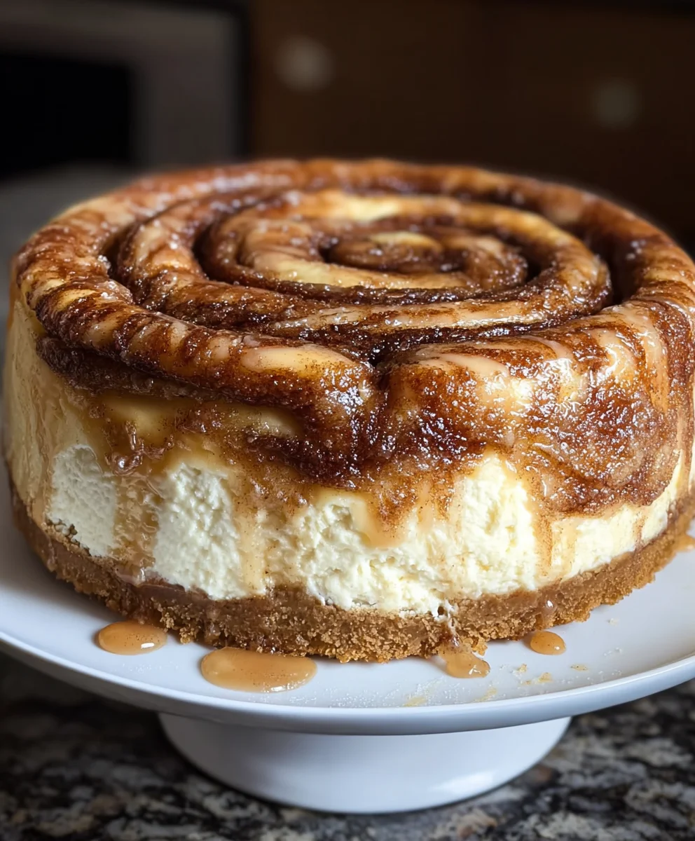 Cinnamon Roll Honeybun Cheesecake-Decadent Dessert