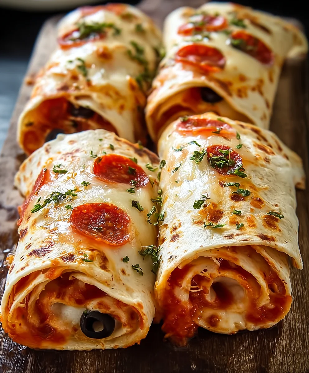 Easy Baked Beef Pizza Wraps - Quick Dinner Idea