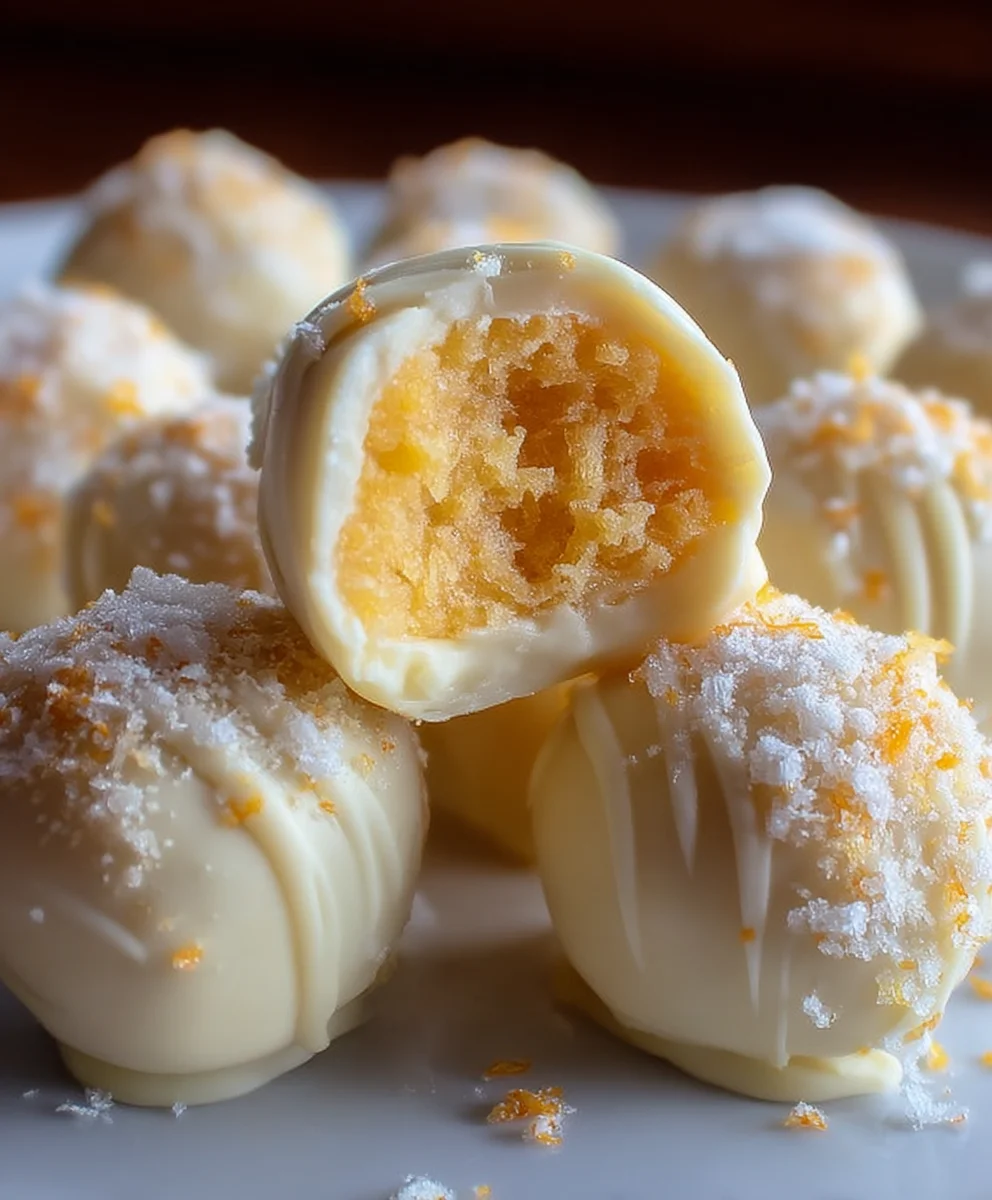 White Chocolate Orange Creamsicle Truffles-Easy Recipe