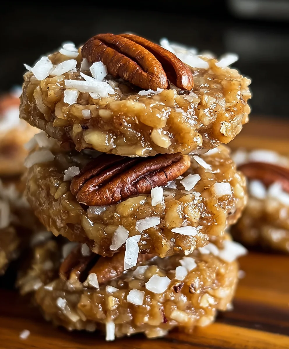 No Bake Pecan Coconut Praline Cookies - Easy Treats
