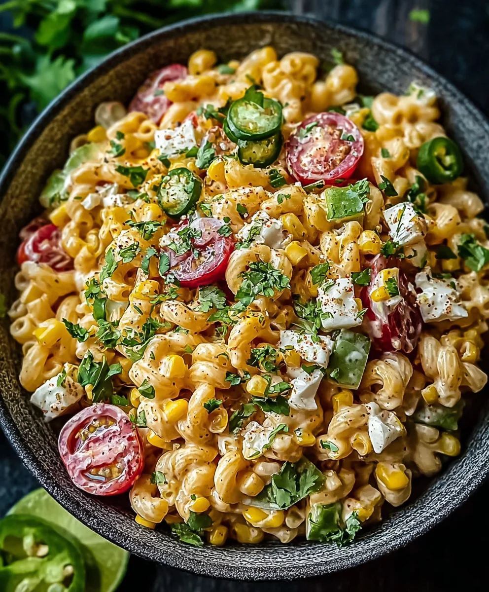 Mexican Street Corn Pasta Salad Recipe - Easy & Delicious