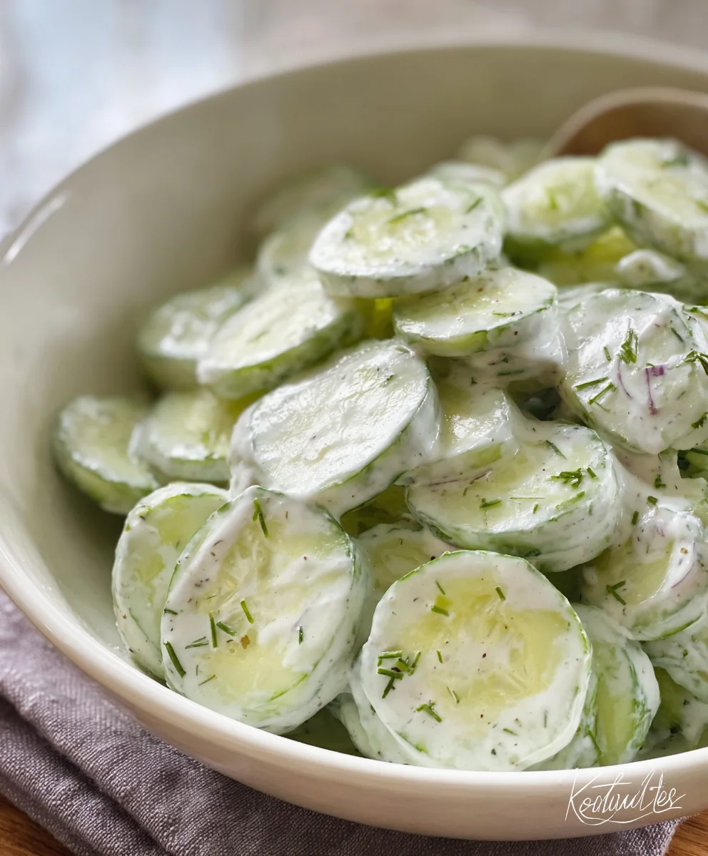 Creamy Cucumber Salad - Refreshing & Easy Recipe