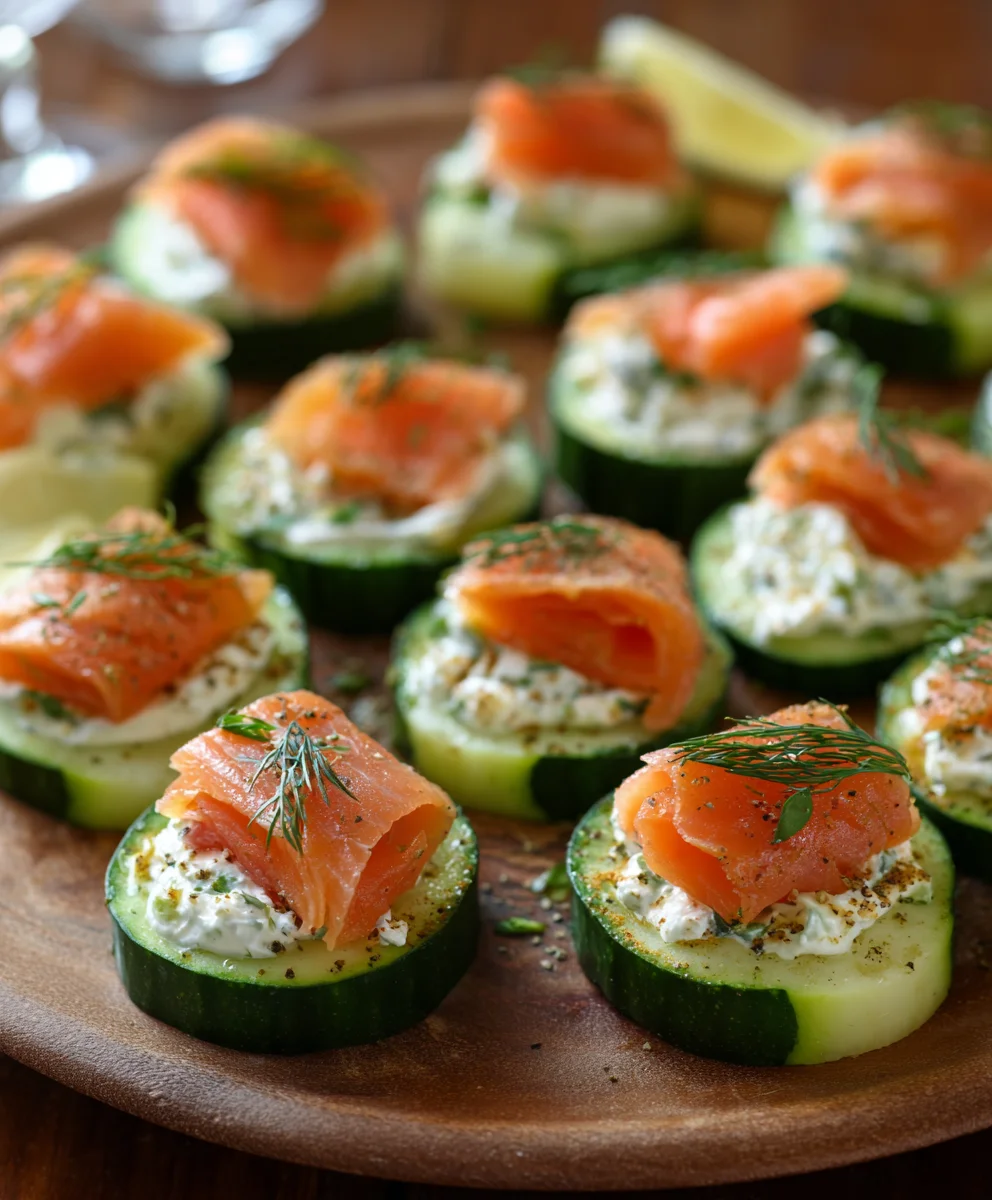 Cucumber Smoked Salmon Bites - Easy Appetizer