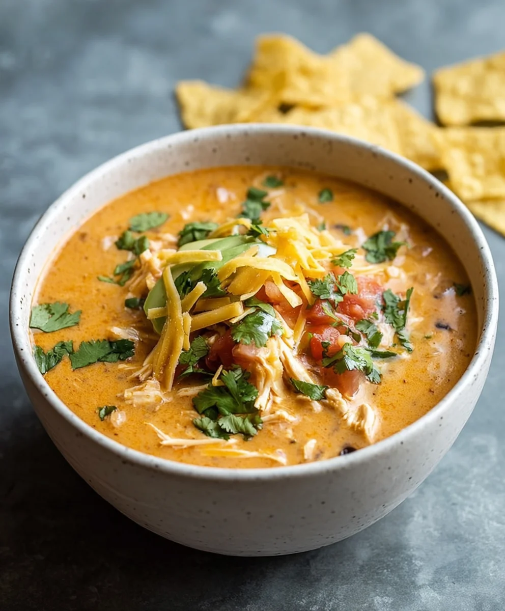 Creamy Chicken Enchilada Soup - Easy & Flavorful