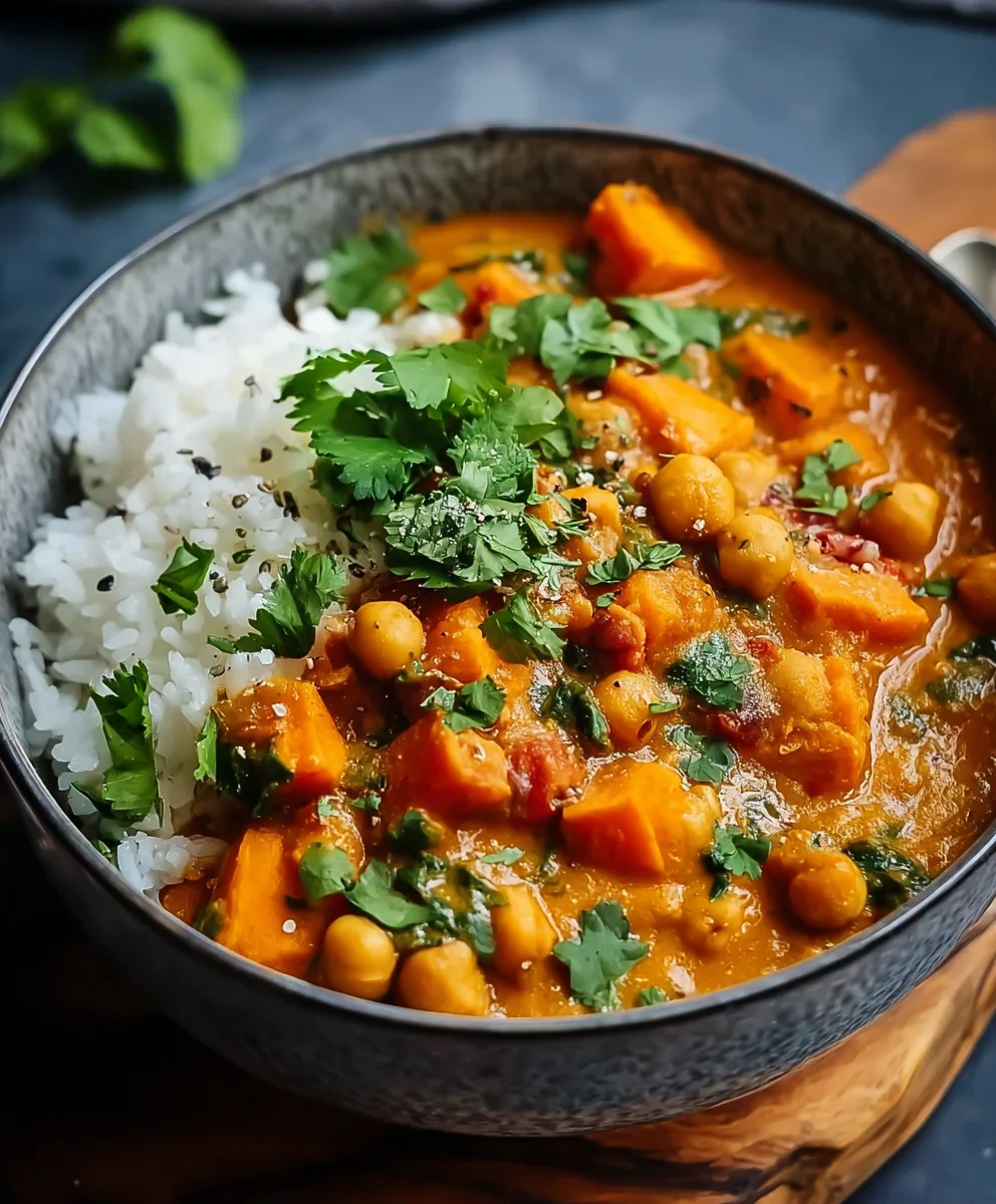 Sweet Potato Chickpea Curry - Easy Vegan Comfort Food