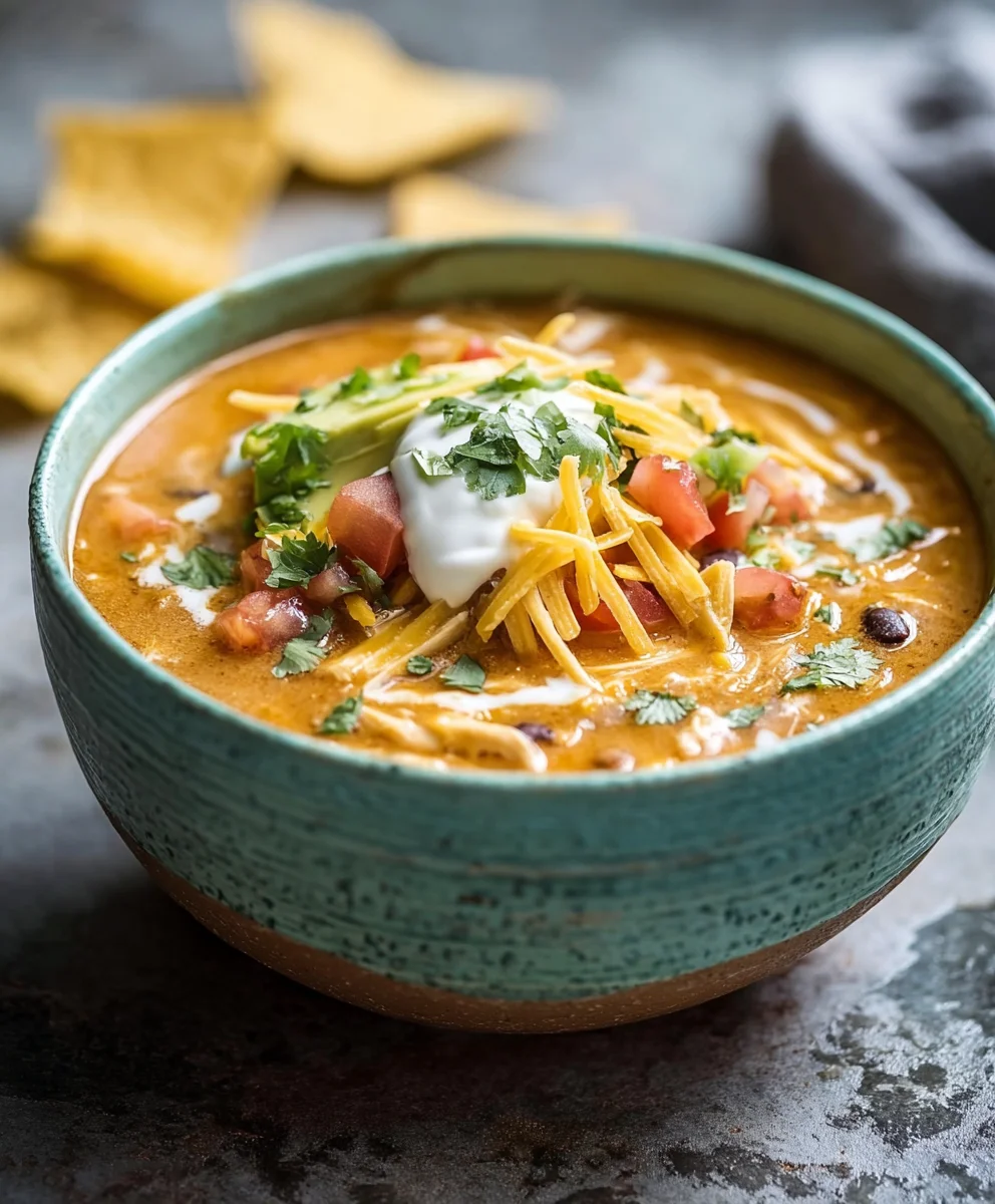 Creamy Chicken Enchilada Soup - Easy & Flavorful
