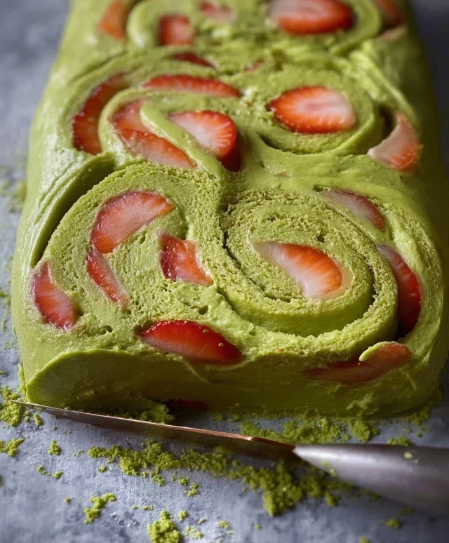 Strawberry Matcha Latte Rolls
