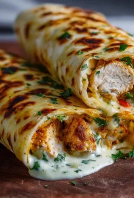Low Carb Cheesy Garlic Chicken Wraps