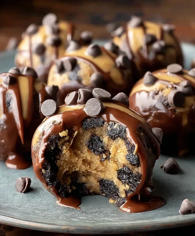 Chocolate Chip Cookie Dough Brownie Bombs