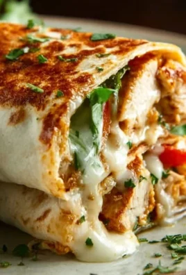 Cheesy Garlic Chicken Wraps