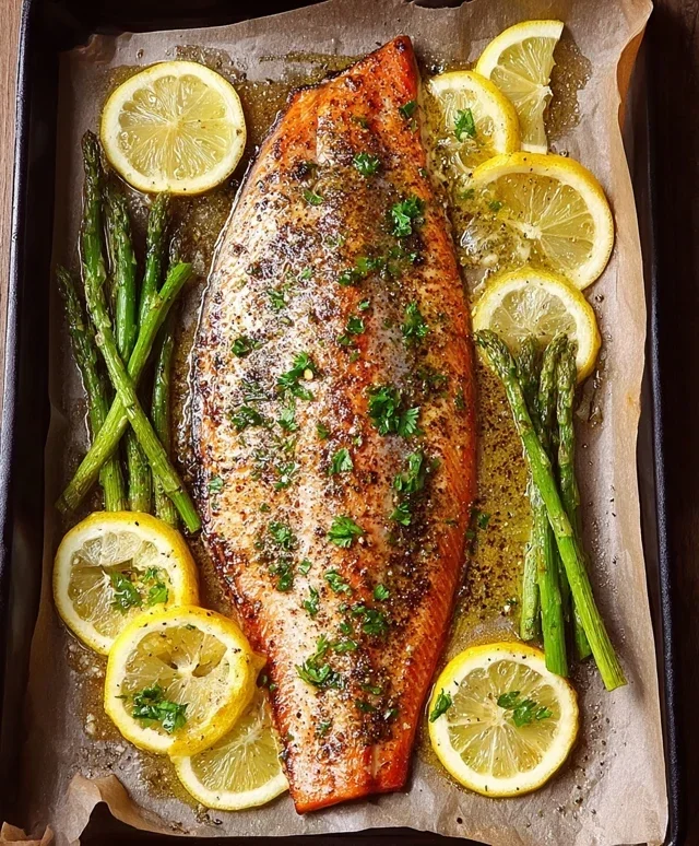 Baked Rainbow Trout with Lemon, Pepper, and Garlic