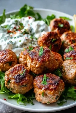 Greek Turkey Meatballs with Tzatziki