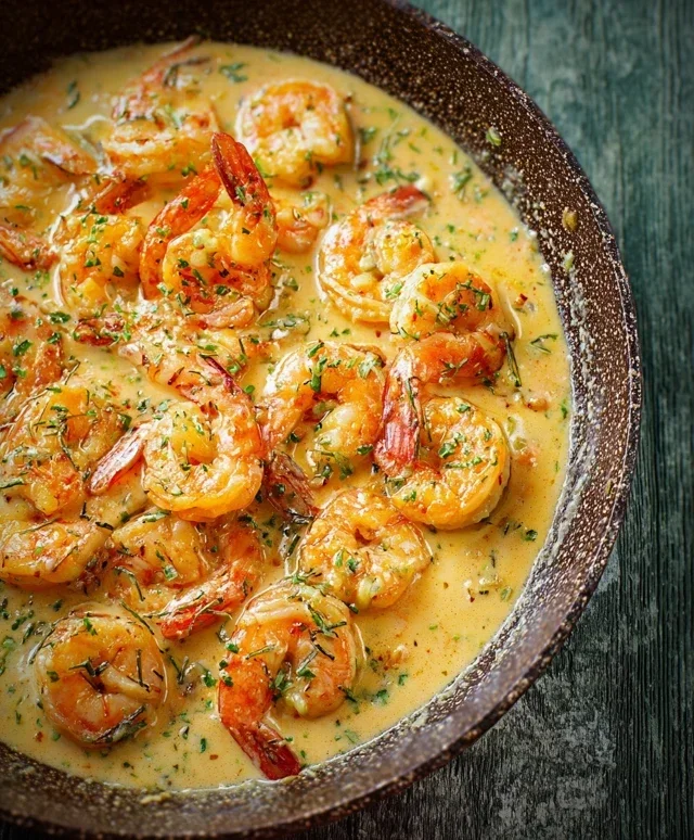 Creamy Garlic Shrimp (15 mins)