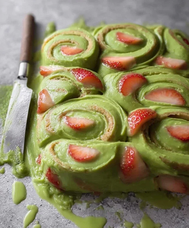 Strawberry Matcha Latte Rolls