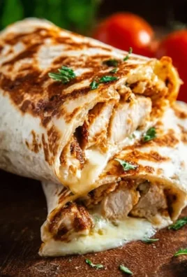 Cheesy Garlic Chicken Wraps