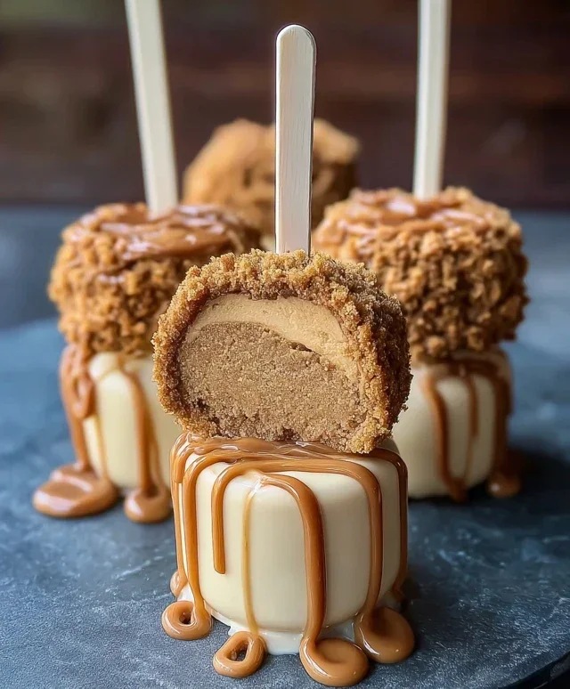 Biscoff Cookie Butter Cheesecake Pops