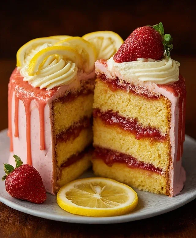Strawberry Lemonade Cake