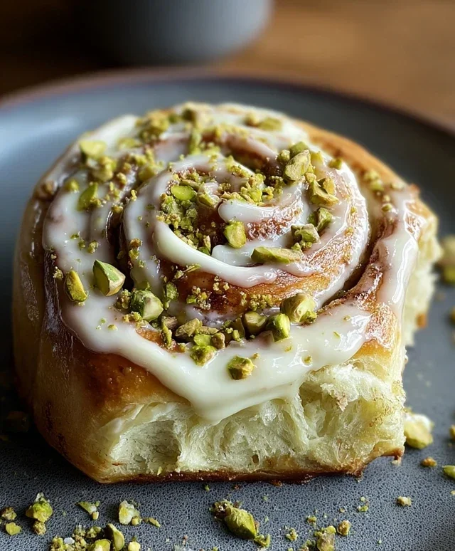 Small Batch Pistachio Cream Cinnamon Rolls
