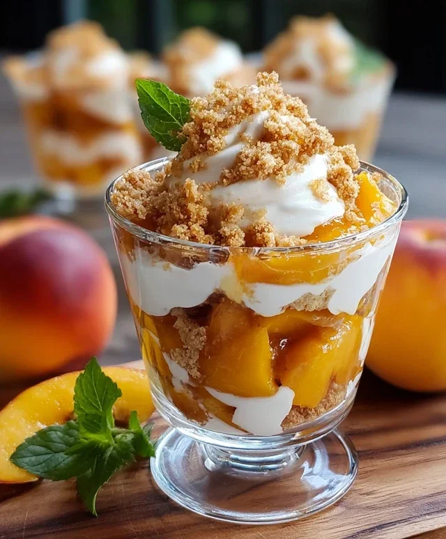 Classic Peach Cobbler Parfait