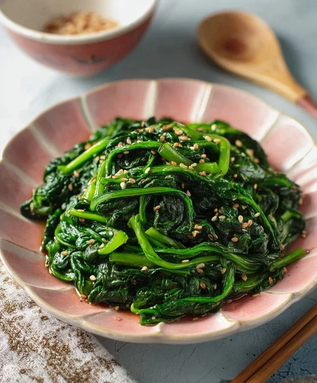 Korean Spinach Side Dish (Sigeumchi Namul)
