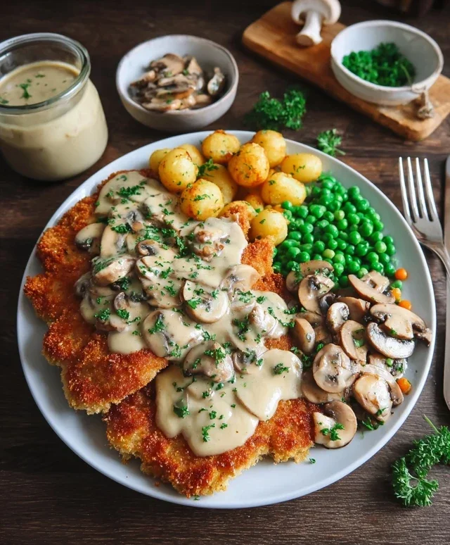 Rahmschnitzel Creamy Mushroom Schnitzel