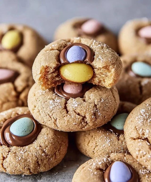 Cadbury Egg Kiss Cookies