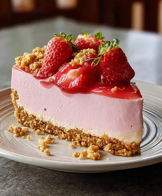 Strawberry Crunch Pink Cheesecake