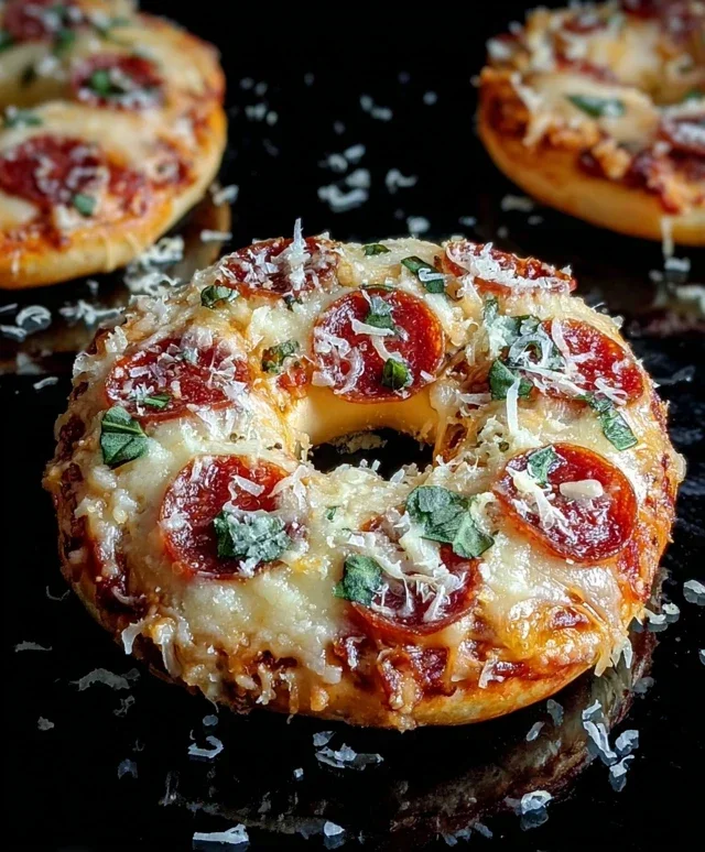 Giant Pizza Bagels
