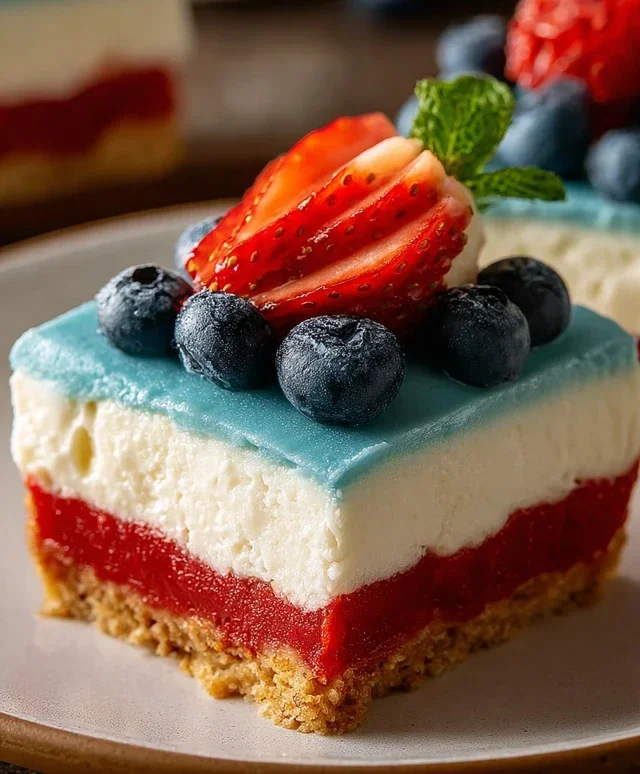 No Bake Patriotic Cheesecake