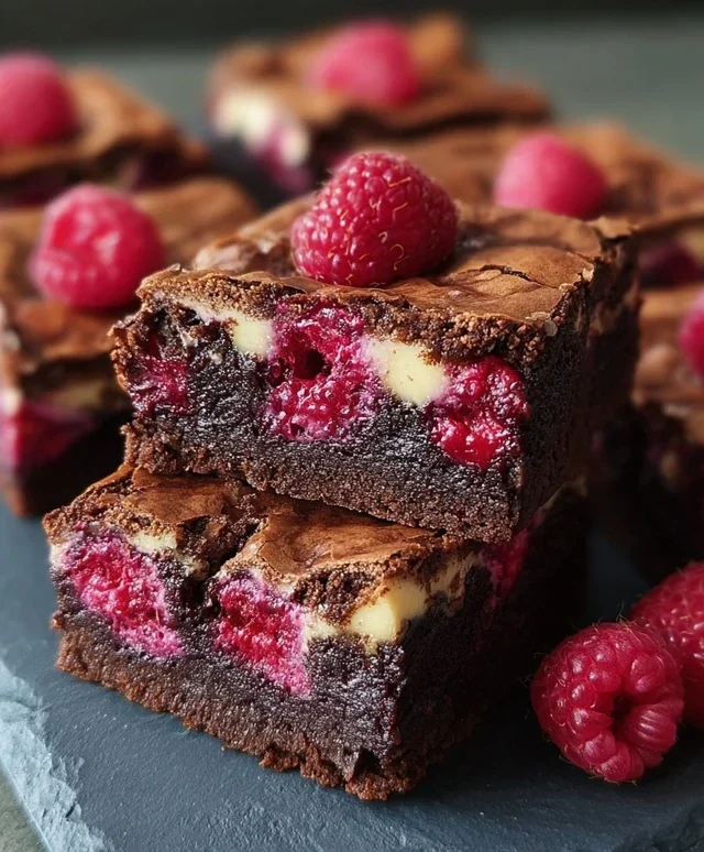Raspberry Swirl Brownies
