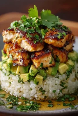 Delicious Honey Lime Chicken & Avocado Rice Stack Recipe