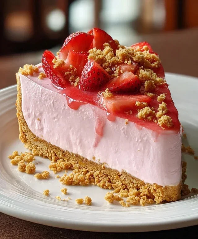 Strawberry Crunch Pink Cheesecake
