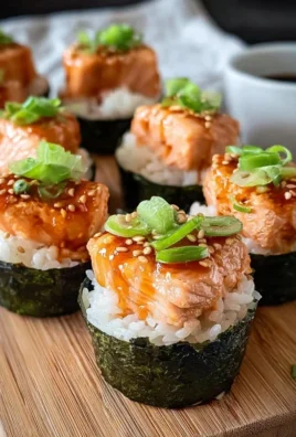 Spicy Salmon Sushi Cups