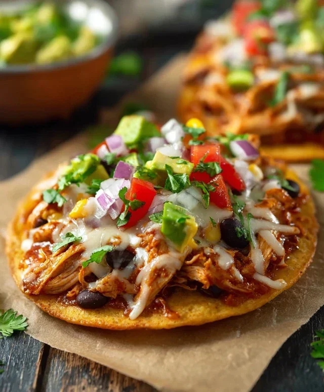 Mexican Rotisserie Chicken Tostadas