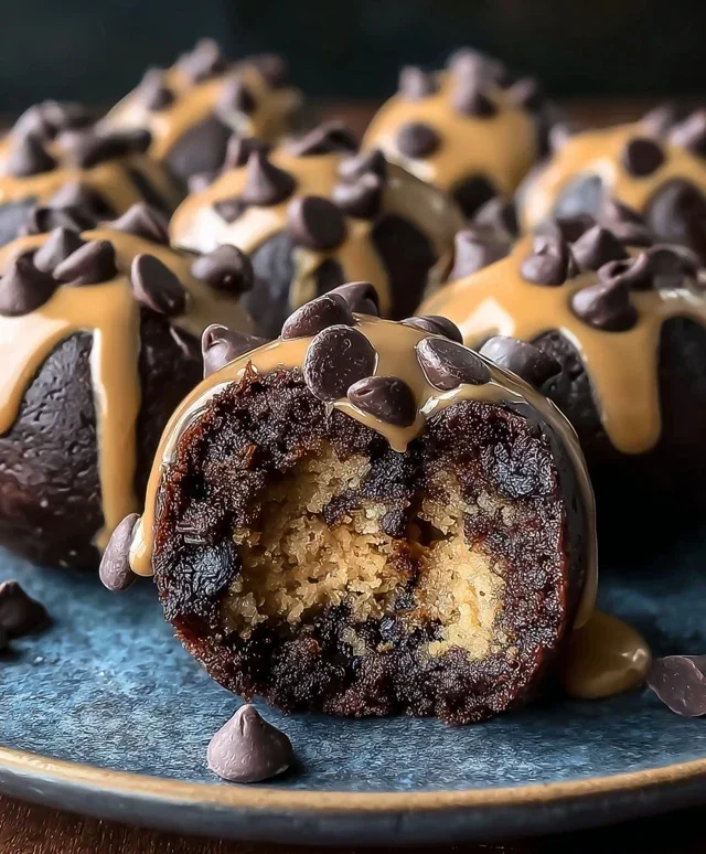 Chocolate Chip Cookie Dough Brownie Bombs
