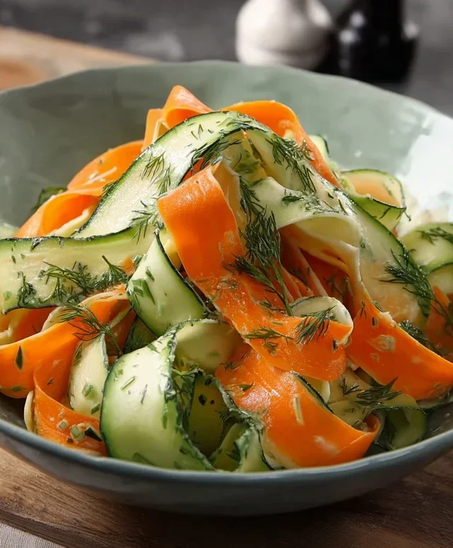 Carrot and Cucumber Ribbon Salad