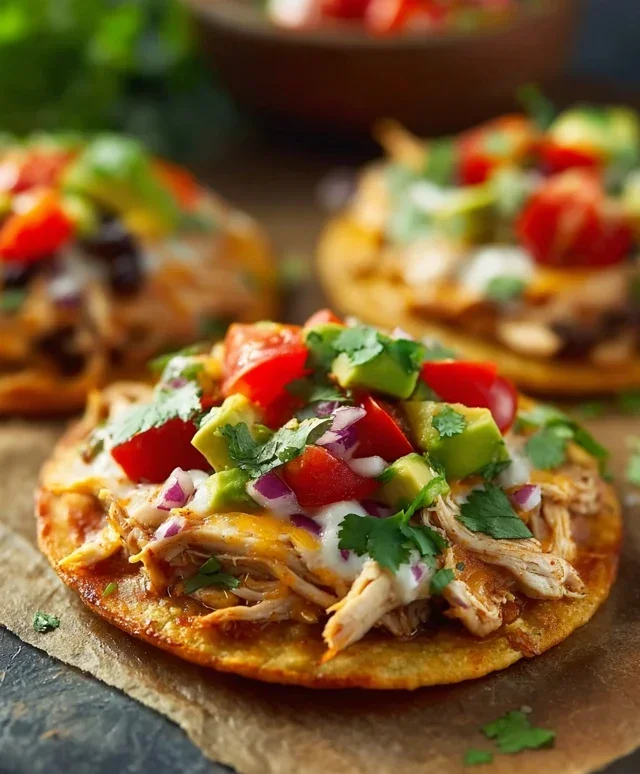 Mexican Rotisserie Chicken Tostadas