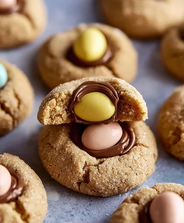 Cadbury Egg Kiss Cookies