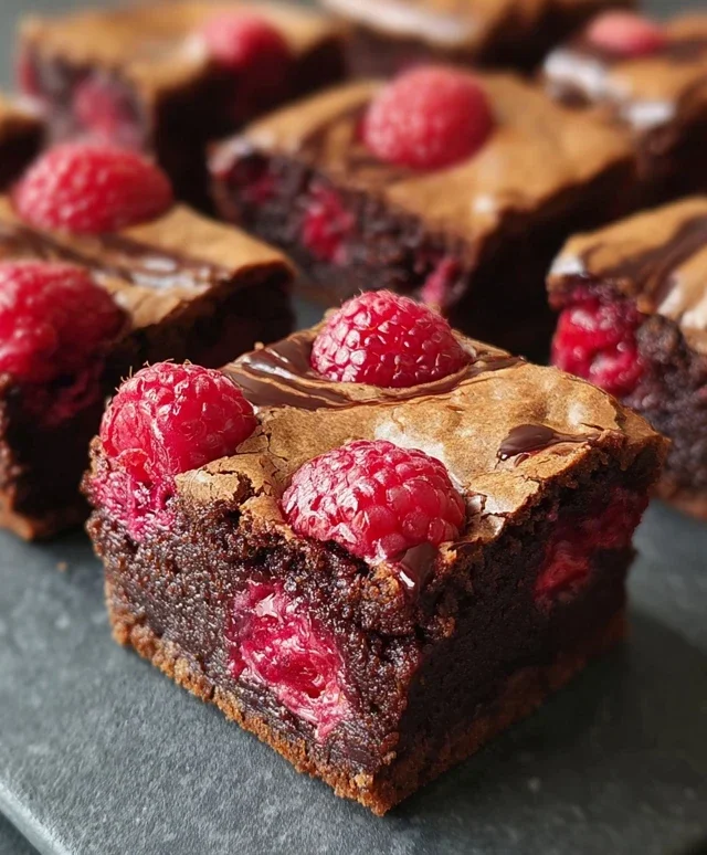 Raspberry Swirl Brownies