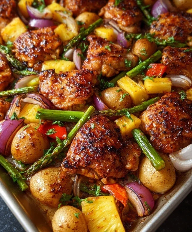 Hawaiian Chicken Sheet Pan