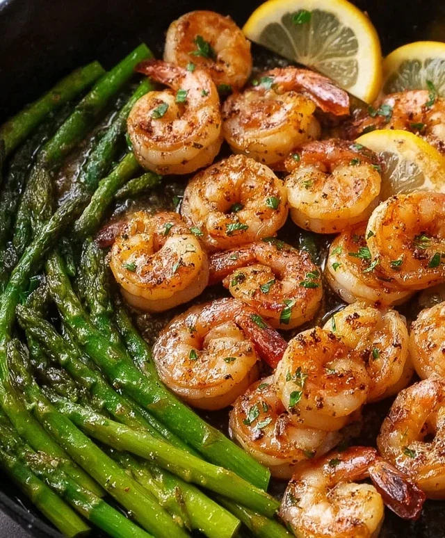 Lemon Garlic Shrimp and Asparagus (20-Minutes)