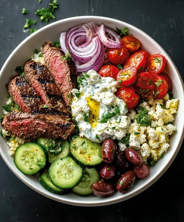Mediterranean Steak Bowl Recipe