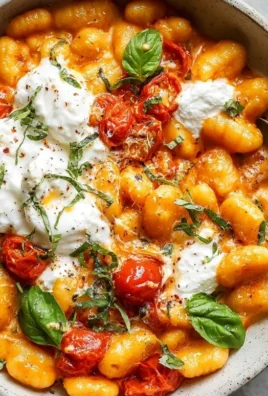 30 Minute Creamy Tomato Gnocchi with Burrata