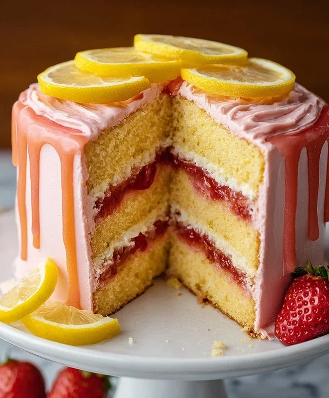 Strawberry Lemonade Cake