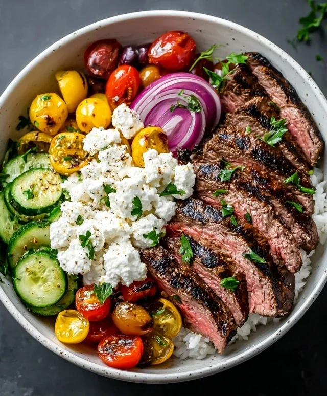 Mediterranean Steak Bowl Recipe