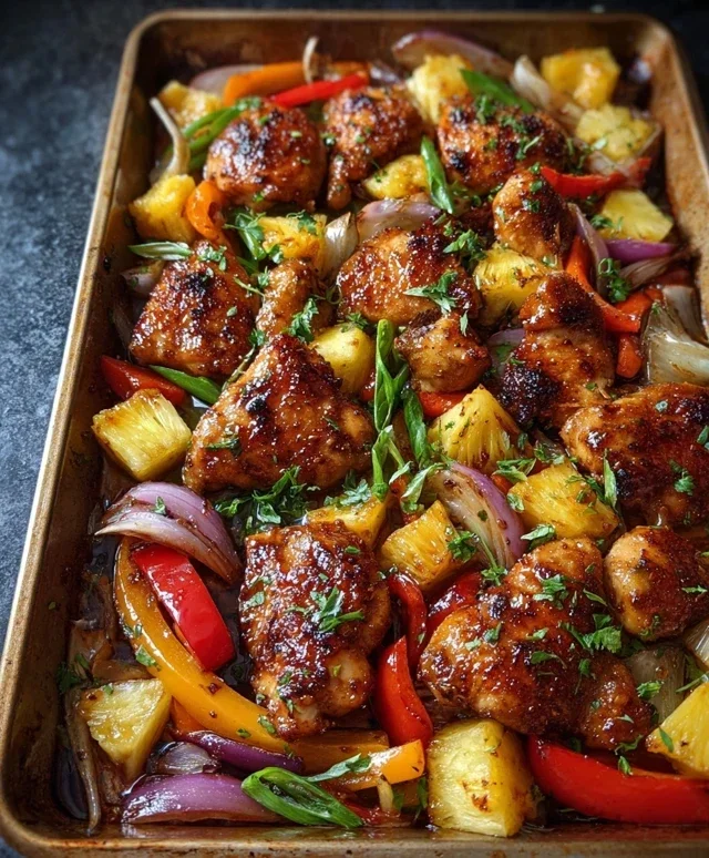 Hawaiian Chicken Sheet Pan