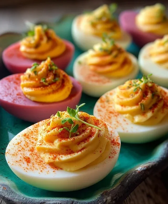 Colored Deviled Eggs