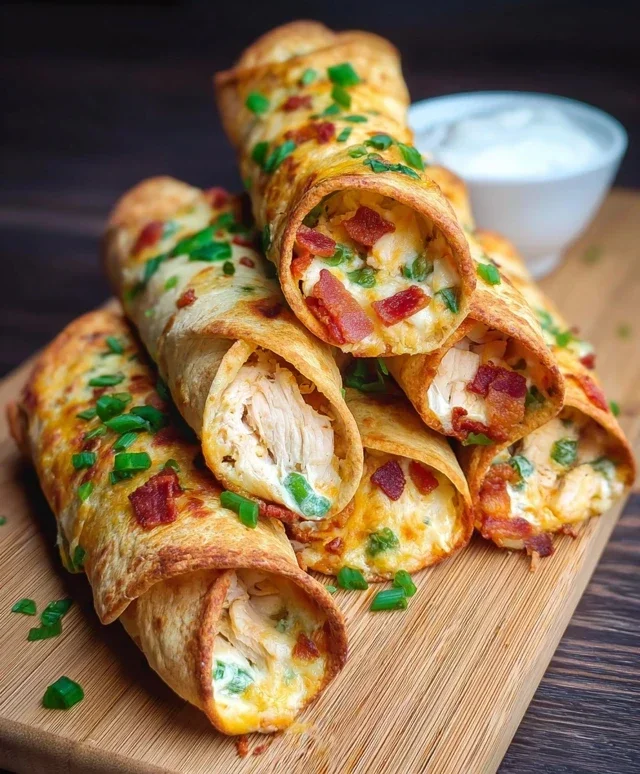 Jalapeno Popper Chicken Taquitos