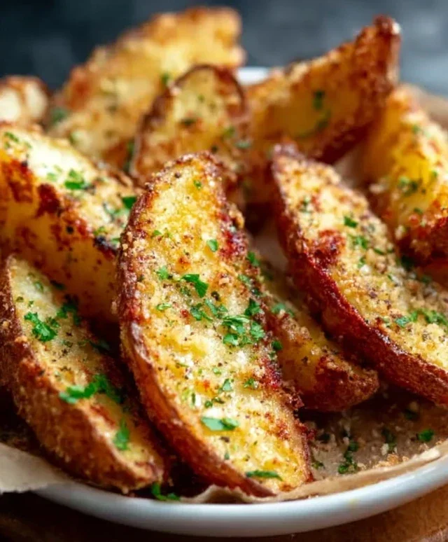 Baked Garlic Parmesan Potato Wedges